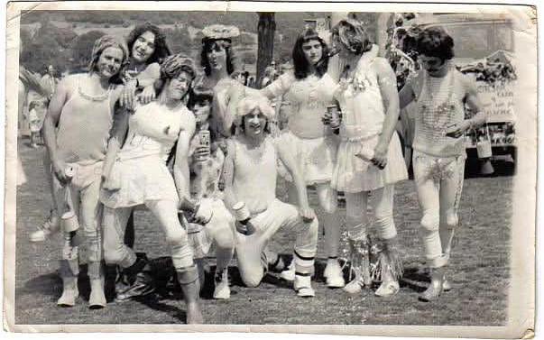 Old image of Bakewell Carnival walkers